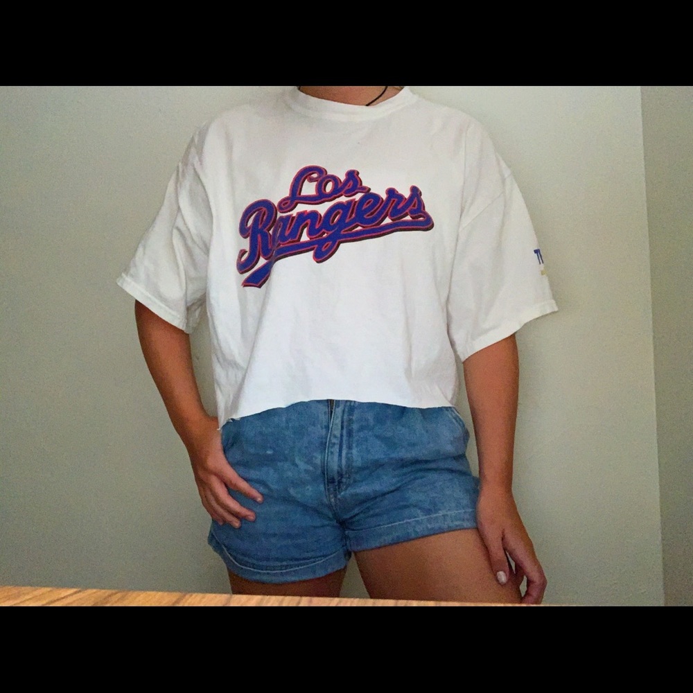 cropped baseball t-shirt